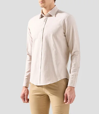 Camisa rayas manga larga Hombre