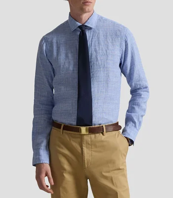 Camisa a cuadros manga larga Hombre