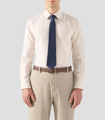 Camisa de vestir con rayas y manga larga Hombre