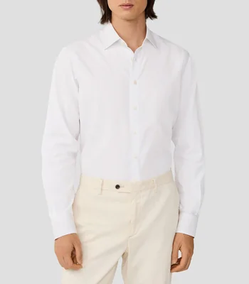 Camisa lisa con manga larga Hombre