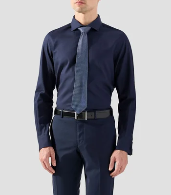 Camisa de vestir microdiseño manga larga Hombre