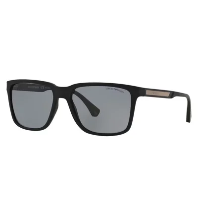Emporio Armani polarizado gris, armazón inyectado negro