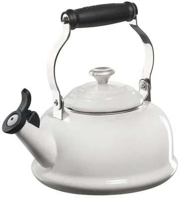 Tetera Le Creuset de acero esmaltado 16 L blanca