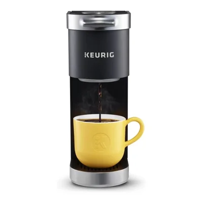 Keurig K-Mini Plus - Cafetera de una sola porción para cápsulas K-Cup, para tazas de 6 a 12 onzas, con almacenamiento para cápsulas K-Cup - Negro Mate
