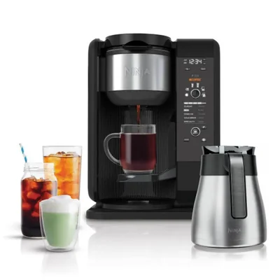 Cafetera Ninja CP307 Frío/Caliente 10 tazas Negro c/acero inox syp 6