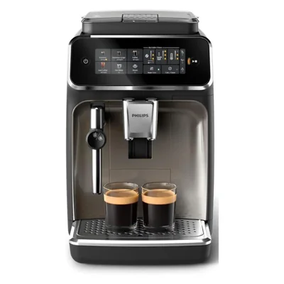 Cafetera espresso PHILIPS 3300 Series, Máquina espresso totalmente automática - visualización táctil intuitiva y molinillo 100% cerámica - Negro
