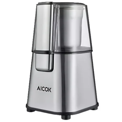 Molino de Café Electrico Acero Inoxidable 2.5 Oz Aicok Plateado Mod CG9100