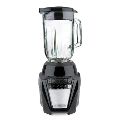 Black+Decker Licuadora Ice Crush, 8 Velocidades, Jarra de Vidrio 1.25 L con 4 Cuchillas de Acero, BL0876-1BDLA