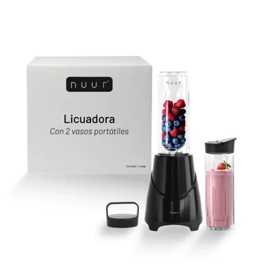 LICUADORA PORTATIL NUUR CON 2 VASOS