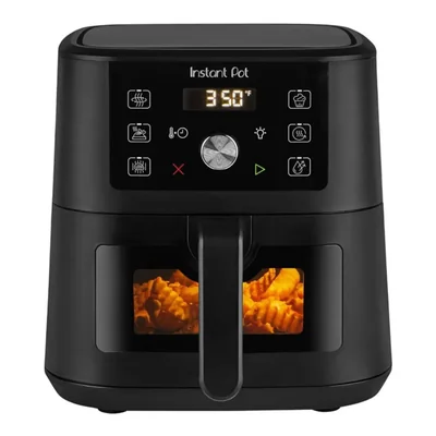 Instant Pot Vortex 4 QT - Horno y Freidora de Aire 6 en 1 Programas Inteligentes - Cesta Antiadherente - Apta para Lavavajillas - Negro