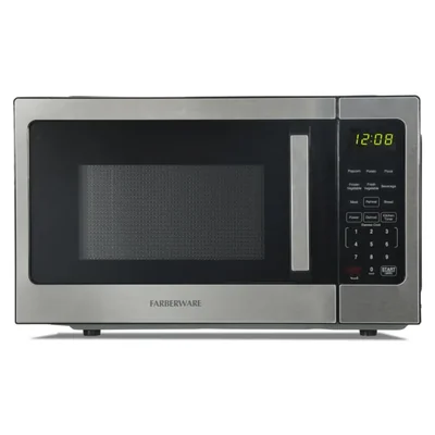 Horno microondas Farberware de 09 pies cúbicos 900 W acero inoxidable