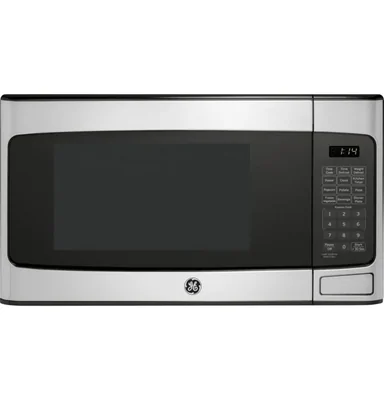 Horno microondas GE Compact de 1.1 pies cúbicos y 950 W con 6 ajustes automáticos