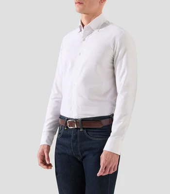 Camisa de rayas con manga larga Hombre