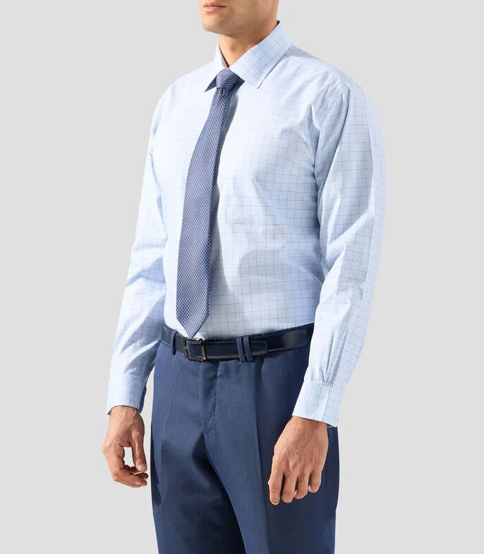 Camisa de cuadros manga larga Hombre