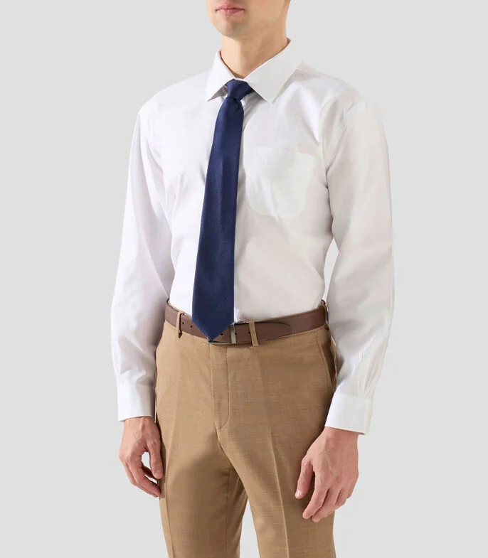 Camisa lisa manga larga Hombre