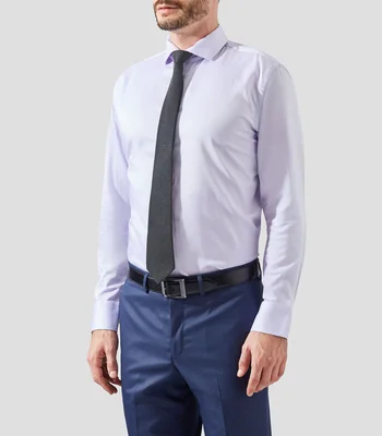 Camisa microdiseño manga larga Hombre