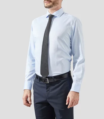 Camisa microdiseño manga larga Hombre