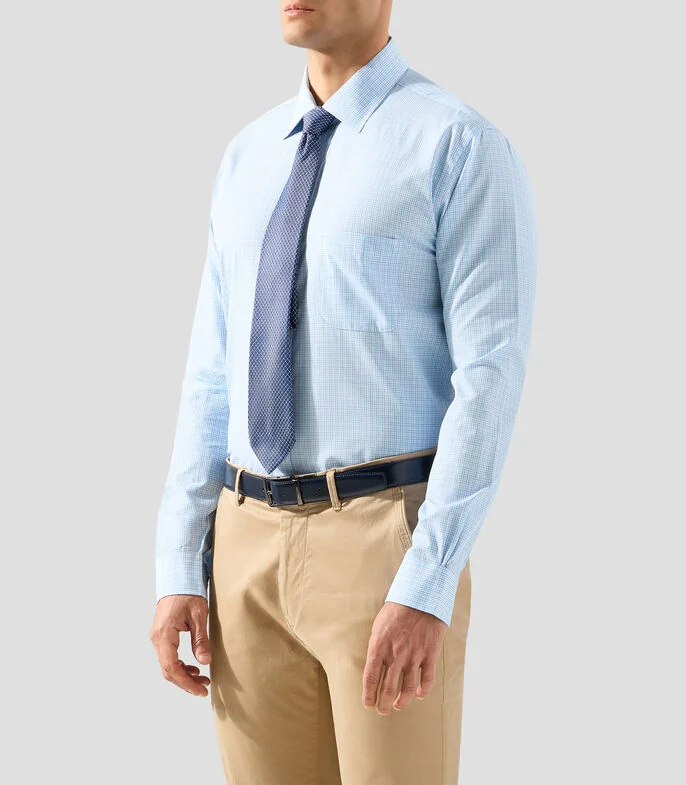 Camisa de cuadros manga larga Hombre