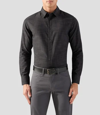 Camisa de cuadros con manga larga Hombre