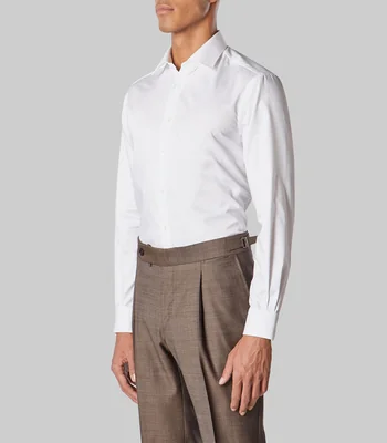 Camisa formal lisa de manga larga Hombre