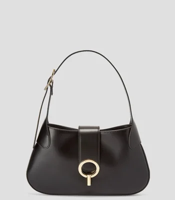 Bolso shoulder en piel lisa Mujer