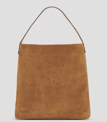Bolsa Hobo liso en piel Mujer