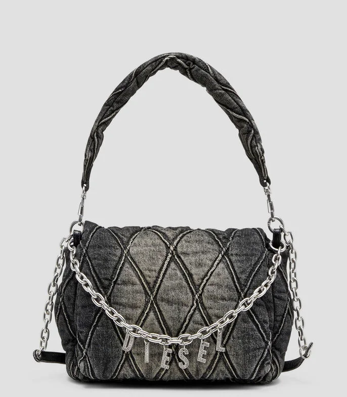 Bolsa Shoulder Charm deslavada Mujer