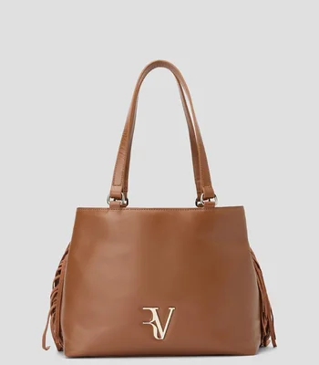 Bolsa Shoulder en piel vacuna Cleo lisa Mujer