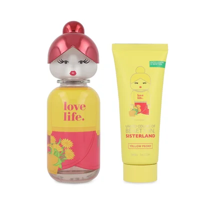BENETTON SISTERLAND YELLOW PEONY 80ML EDT SET
