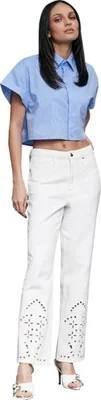 Jeans casual dama blanco Atmosphere Dnm modelo BORD