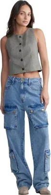 Jeans casual dama gris Atmosphere Dnm modelo STDF