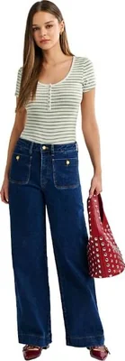 Jeans casual dama azul indigo Atmosphere Dnm modelo D770