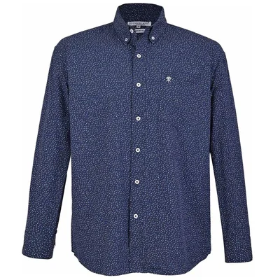 Camisa Casual Azul Cavalatti Manga Larga para Hombre
