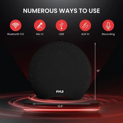Bocina Bluetooth Pyle portátil resistente al agua de 280 W de potencia máxima
