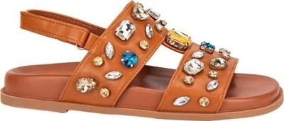Sandalia casual dama cognac Belinda Peregrin modelo 38A5