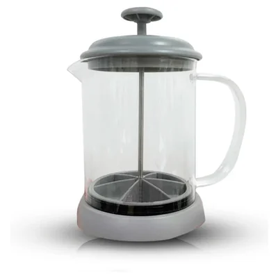 Prensa Francesa Café 800ml Gris Vidrio PVC Filtro Silicón Brang