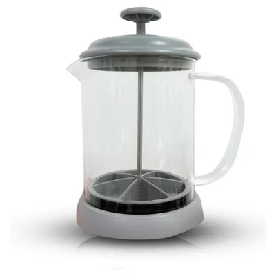 Prensa Francesa Café 600ml Gris Vidrio PVC Filtro Silicón Brang