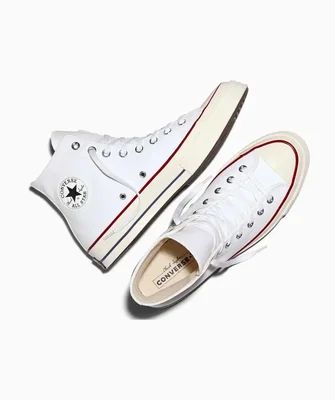 Tenis Converse Chuck 70 Blancos en Bota de Lona Unisex