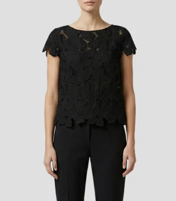 Top cuello barco manga corta fantasía Mujer