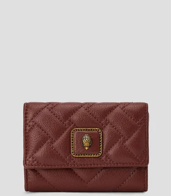 Tarjetero en piel de ovino lisa Mujer