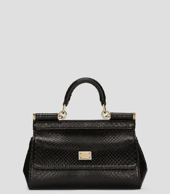 Bolsa mini shoulder negra en piel Sicily animalskin Mujer