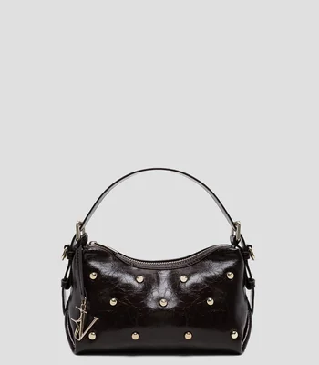 Bolsa shoulder lisa con detalle texturizado Mujer