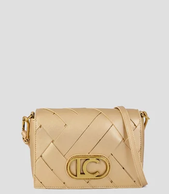 Bolsa crossbody dorada lisa Mujer
