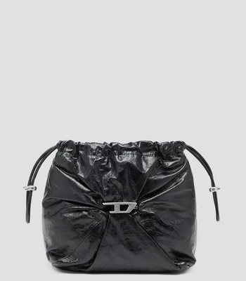 Bolsa Bucket en piel Scrunch lisa Mujer