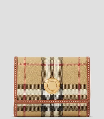 Cartera plegable Check Mujer