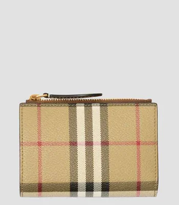 Cartera plegable Check pequeña Mujer