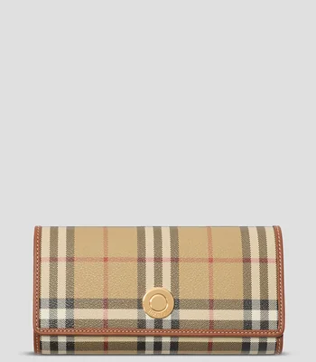 Cartera continental Check Mujer