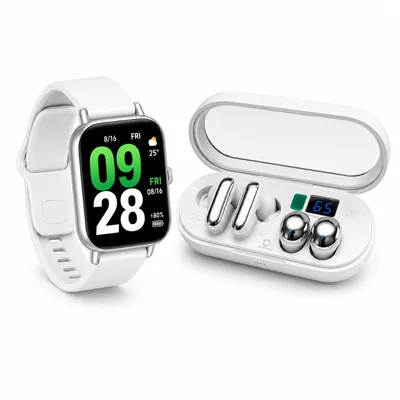 SMARTWATCH REDMI WATCH 5 ACTIVE PLATA+ Audífonos 2 en 1 HH More T55 Pro & Mini TWS Inalámbricos