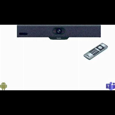Barra de Videoconferencia A10 de Yealink para Salas Pequeñas con Android Integrado para Microsoft Teams y Modo BYOD - Incluye Control Remoto