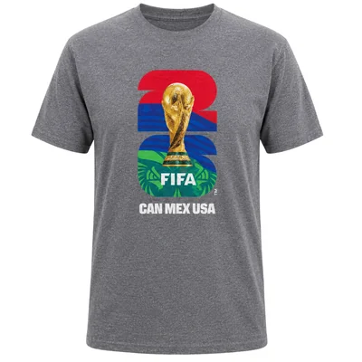 Playera Unisex FIFA World Cup Talla Extra Grande Color Gris Oscuro